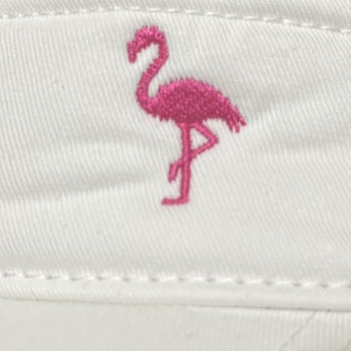 Embroidered Adjustable Sun Visor for Women Men Outdoor Golf Tennis - color: Flamingo/White