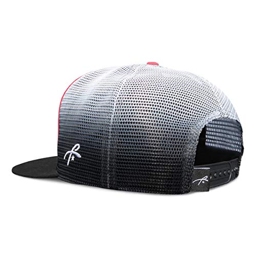 Grace Folly Trucker Hat for Men & Women. Snapback Mesh Caps - color: Red & Black With Fade