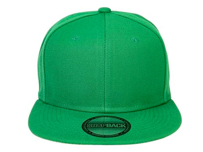 Gelante Plain Blank Flat Brim Adjustable Snapback Baseball Caps LOT 6 Pack - color: Kelly Green