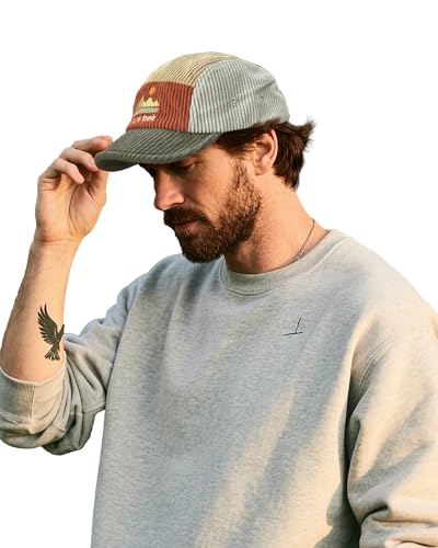 Clakllie Vintage Corduroy 5 Panel Hat Casual Short Brim Baseball Caps Unstructured Dad Hats Unisex Trucker Snapback Hat - color: Cdus-bswp2585-gray Green