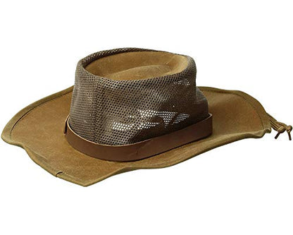 Outback Trading Company Unisex 1472 Kodiak with Mesh Sun-Protective Waterproof Breathable Outdoor Cotton Oilskin Hat - color: Field Tan, size: Large