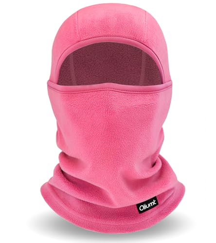 Balaclava Ski Mask for Men & Women - Winter Face Mask with Multiple Wear Styles - for Outdoor Sports & Cold Weather - color: Rose Pink