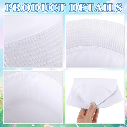 12/24/36 Pcs Bucket Hats for Men Women Bulk - color: White, size: Large