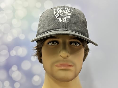 Adjustable Embroidery Hat for Men Women, Gift Baseball Cap for Adult - color: Soccer Uncle (Washed Black)