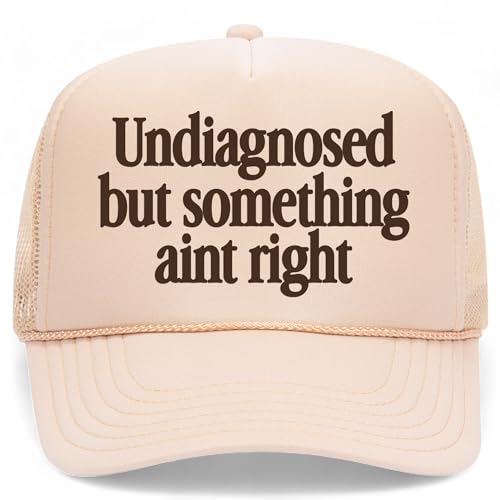 BROTHER TRUCKERS Undiagnosed But Something Ain't Right Mesh Back Hat - color: Tan