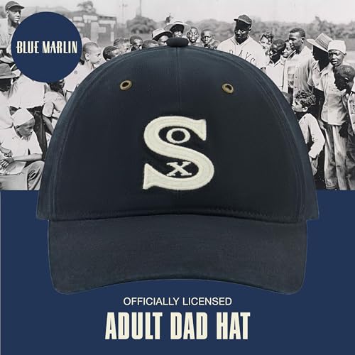 Blue Marlin Dad Hat, Adult Cotton Baseball Cap with Curved Brim, One Size. - color: Baltimore Black Sox