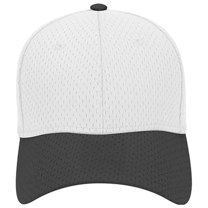 Ashen Fane 6 Panel Polyester Pro Mesh Low Profile Baseball Cap - color: Black White