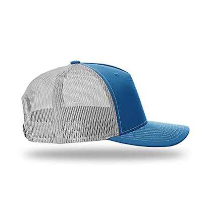 Richardson 112FP & 112PFP Classic Fit Five-Panel Snapback Trucker Cap |OSFM - color: Cobalt Blue/Grey
