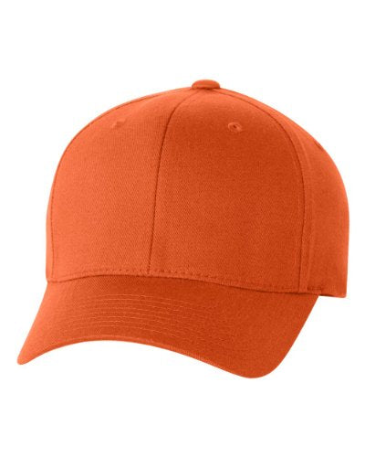 Flexfit Wooly Combed Twill Cap 6277 - color: Orange, size: Large-X-Large