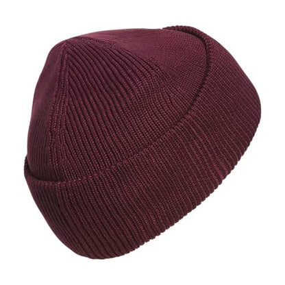 adidas Men's Premium Cuff Fold Beanie - color: Maroon/Grey Four