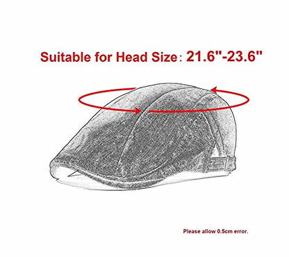 Quanhaigou Unisex Denim Newsboy Hats Flat Ivy Gatsby Cabbie Driving Berets Hat Cotton Dad Cap for Men Women - color: Jean Blue