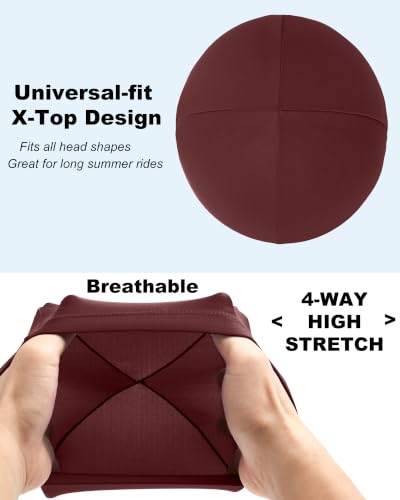 Cooling Skull Cap Cycling Motorcycle Hard Hat Helmet Liner Men - color: 4pcs (2pcs Wine Red+2pcs Black)