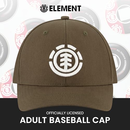 Element Unisex Adult Element Baseball Hat, Adult Flex Fit Active Sport Cap with Curved Brim - color: Olive