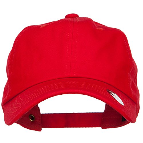 Nissi Unstructured Cotton Twill Washed Cap - color: Red