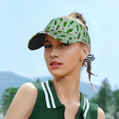 Unisex Adjustable Sports Sun Visor - color: Pickle