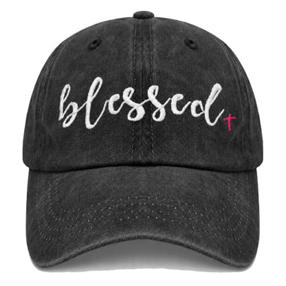 Man of God Husband Dad Embroidered Hat Camping Caps for Women - color: Blessed 23