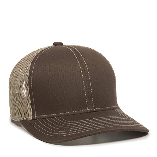 Outdoor Cap Unisex-Adult Outdoor Cap Structured Mesh Back Trucker Cap - color: Brown/Tan