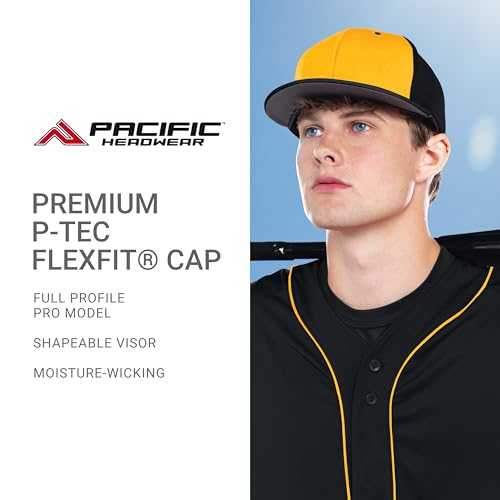 Pacific Headwear Unisex-Adult Pacific Headwear Premium P-tec Flexfit® Cap - color: Black, size: Small-Medium