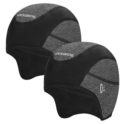 ROCKBROS Winter Cycling Caps for Men Women Windproof Sun Visor - style: No Sun Visor Style One-2 Packs
