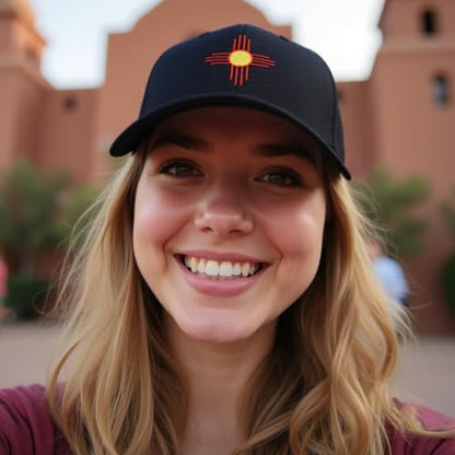 Embroidered State Flag Trucker Hat Mesh Adjustable Snapback Baseball Cap for Men Women - color: New Mexico-1