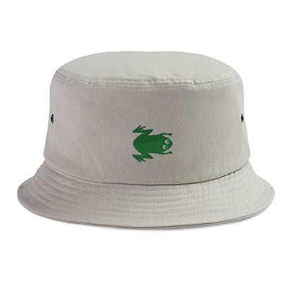 Custom Bucket Apparel Hat Happy Frog Style B Embroidery Hats for Men & Women - color: Khaki Design Only
