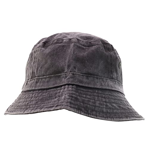 Armycrew XXL Oversize Pigment Dyed Washed Bucket Hat Fits Upto 3XL - color: Black, size: X-Large-XX-Large