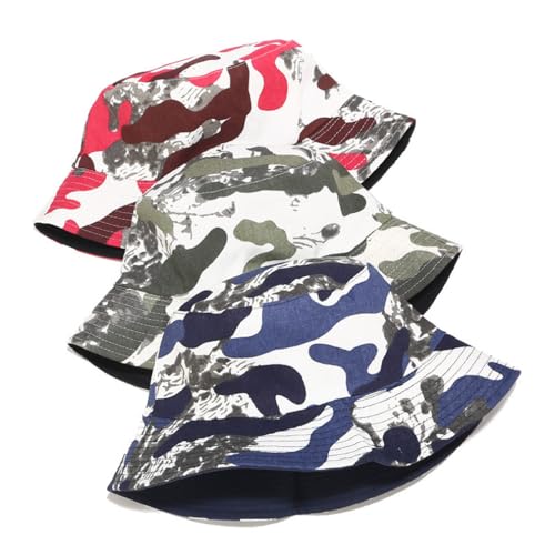Quanhaigou Reversible Printed Bucket Hat,Summer Beach Outdoor Cap - color: Camo Green