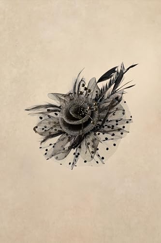 BABEYOND Fascinators Hats for Women Tea Party Flower Tulle Bead Derby Hat - color: Dusty Black