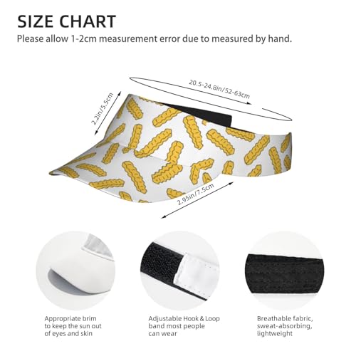 Adjustable Lightweight Open Top Sports Sun Visor Hat Cap for Golf Tennis - color: French Fries