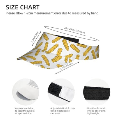 Adjustable Lightweight Open Top Sports Sun Visor Hat Cap for Golf Tennis - color: French Fries