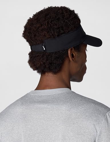Nike Unisex Adult Dri-FIT Ace Visor Hat | Mens and Womens - color: Black/Anthracite/White, size: Small-Medium
