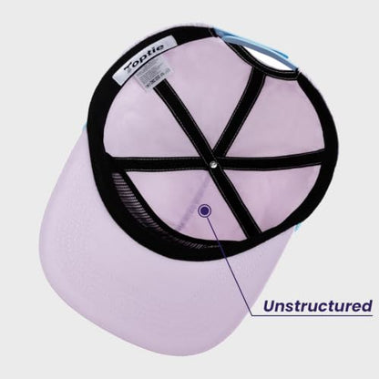 TOPTIE 5-Panel Rope Snapback Baseball Cap, Adjustable Flat Brim Hat, Quick Dry Soft Top Cap for Men Women Outdoor - color: Yellow/Red