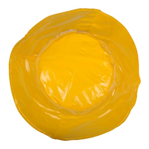 Toutacoo, Wide-Brimmed Vinyl Rain Hat - color: 02-yellow, size: Large