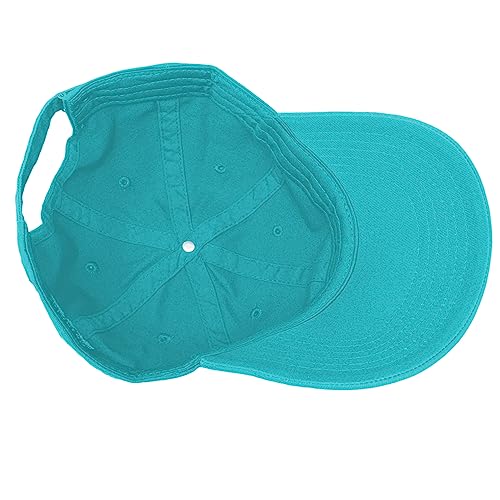 Glory Max 100% Cotton Baseball Cap Classic Plain Low Profile Golf Dad Hat Buckle Adjustable - color: Teal