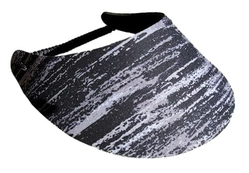 Women's Black White Design Lightweight Packable Foam Visor for Sun Protection and Outdoor Activities - color: B&w 24