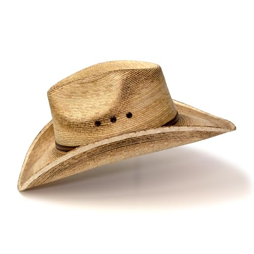 Western Express Palm Straw Cowboy Hat - Pinch Front Style with Distressed & Burnt Finish | Cowboy Hats for Men and Women