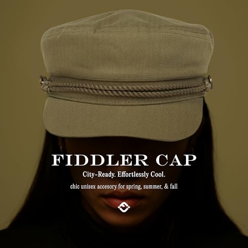 Funky Junque Greek Fisherman Newsboy Cap, Cotton Captains Bakerboy Hat - color: Olive