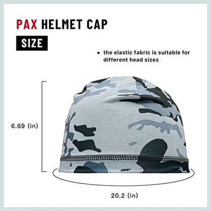 PAX Beanie Cycling Skull Caps, Camo Cooling Helmet Liner, Sweat Breathable Moisture Wicking Running Hat for Outdoor Sport. - color: Camo Gray