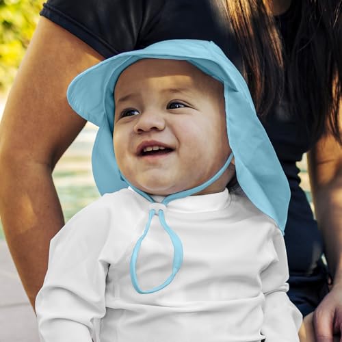 Green Sprouts Unisex-Baby Flap Sun Protection Swim HatHat - color: Aqua, size: 9-18 Months