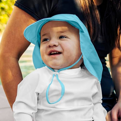 Green Sprouts Unisex-Baby Flap Sun Protection Swim HatHat - color: Aqua, size: 9-18 Months