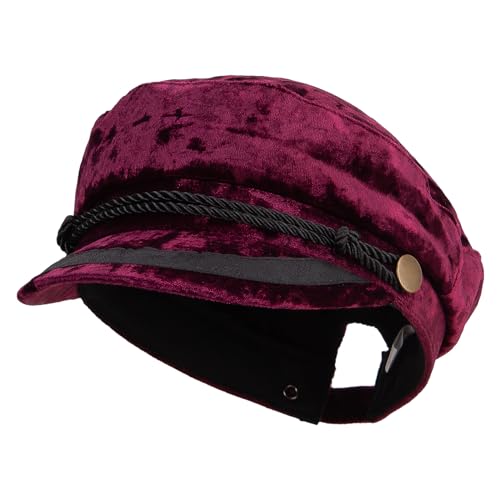 Jeanne Simmons Women's Crushed Velvet Sailor Hat - color: Burgundy