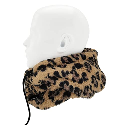 Senllen Balaclava Cold Weather Fleece Ski Mask Winter Thermal Sherpa Hood - color: Leopard