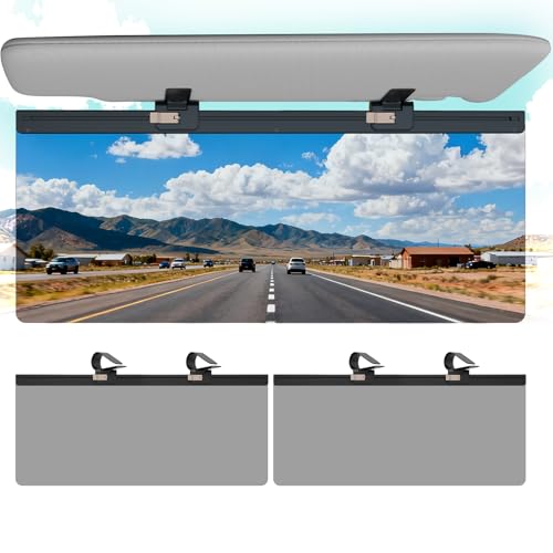 Veharvim Sun Visor Extender for Car, Visor Extender Attachment for Car, Adjustable Visor Extender Sun Blocker UV400, Polarized Sun Visor Extender, Anti-Glare, UV Protector (2 Pack, Large) - color: 2 Pack, size: Large