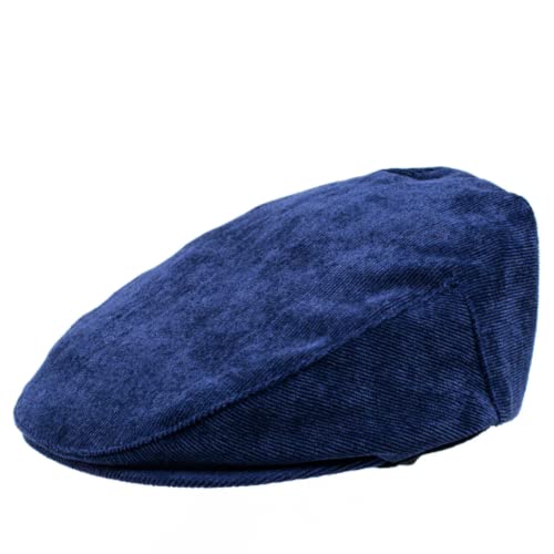 Born to Love Infant, Toddler Boys Pinstripe Driver Cap Baby Hat - color: Blue Herringbone, size: 2-3T