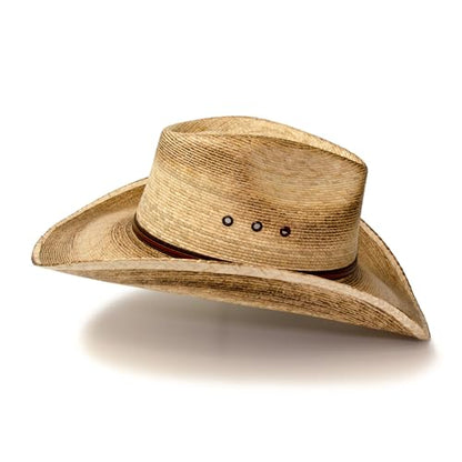 Western Express Palm Straw Cowboy Hat - Pinch Front Style with Distressed & Burnt Finish | Cowboy Hats for Men and Women