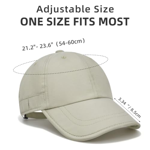 Baseball Cap Unstructured Athletic Golf Cap Soft-Brim Foldable Hat - color: Dark Gray
