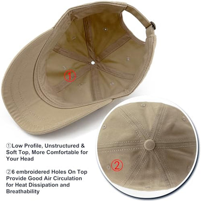 Loneshark Short Brim Baseball Cap for Running Small Bill Umpire Hat - color: Khaki
