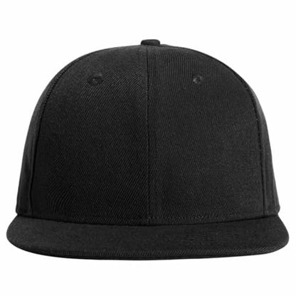 Back Closure Big Size Baseball Cap Hiphop Flat Peak Plain Sport Hats Oversize Large Men Fitted Caps - color: Black