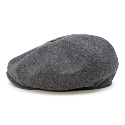 Sterkowski Peaky | 100% Wool Newsboy Cap for Men and Women | Warm Classic Elegant Paperboy Cap - color: Dark Grey, size: 7 7/8