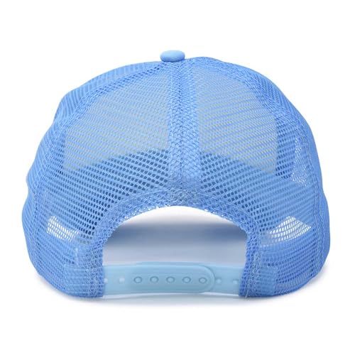 DALIX Two Tone Trucker Hat Summer Mesh Cap with Adjustable Snapback Strap - color: Light Blue, size: One Size